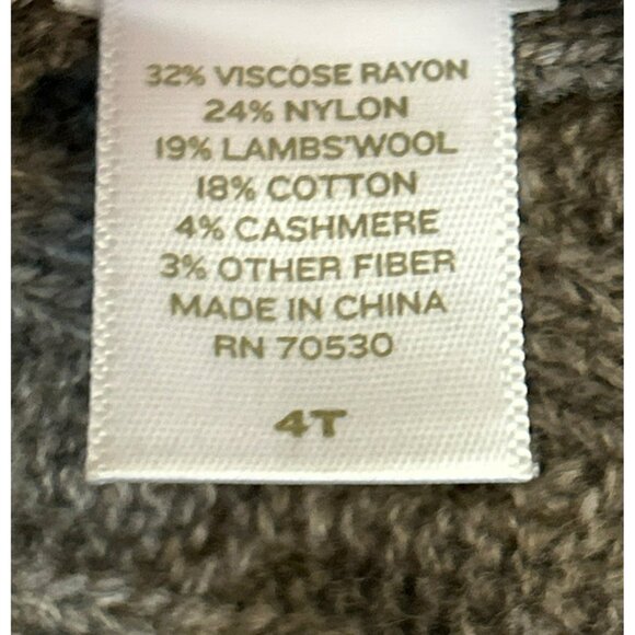 Janie & Jack Girls Gray Brown Sleeveless Knit Cashmere Blend Sweater Dress 4T - Picture 5 of 6